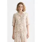 Scotch & Soda Printed Short Sleeved Shirt Cosmic Sky Eggnog Taglia: 36 | Magliette intime Outlet | Donna