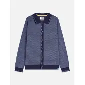 Scotch & Soda Polo Dropped Shoulder Cardigan Navy Taglia: XL | Cardigan Outlet | Uomo | Blu