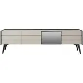 Xl Moebel Gmbh Mobile TV beige moderno, elegante. Specchio integrato. Mobile TV
