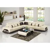 AEA Couch Ecksofa Leder Wohnlandschaft Garnitur Design Modern Sofa L-Form Sofas