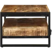 vidaXL Tavolino 90x50x36 cm Legno massiccio grezzo di mango