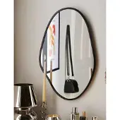 Merkloos Specchio da trucco irregolare con cordino