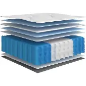 vidaXL Materasso a molle insacchettate con nucleo medio 100x220 cm