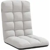 vidaXL Sedia da terra pieghevole grigio nuvola 71x51x62 cm tessuto