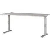 Dripio Scrivania regolabile in altezza, finitura cachemire/argento, dimensioni 160x91x80 cm