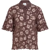 Vila Viharriet Pizzo Camicia A Maniche Corte