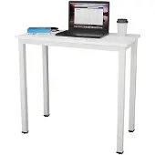 Dripio Scrivania per computer, dimensioni 80x40x75 cm, bianca, con struttura in metallo
