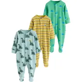Next Pigiama blu chiaro / zafferano / verde / abete
