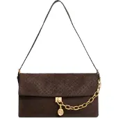 Tommy Hilfiger Crest Leather Borsa a spalla Vera Pelle 32 cm marrone