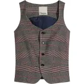 Bonprix Gilet da completo marrone / rosso fuoco / nero