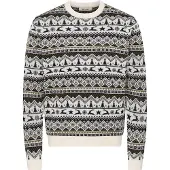 Only & Sons Pullover 'ONSX-MAS 2' oliva / nero / bianco lana