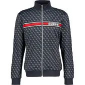 GUESS Giacca di felpa sportiva 'Korbin' rosso / nero / bianco
