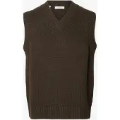 Selected Gilet A Maglia Uomini Marrone XL