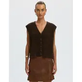 Selected Gilet A Maglia Donne Marrone S