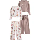 Next Pigiama beige / marrone chiaro / rosa / bianco