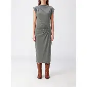 Isabel Marant Étoile Abito midi monospalla in flanella di lana con drappeggio