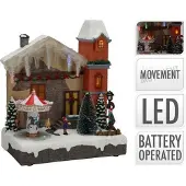 Koopman Scena natalizia con giostra LED, 26 cm, ACD911030
