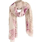 Next Sciarpa beige / rosa / magenta
