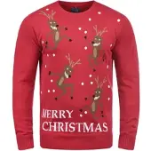 Blend Pullover 'Rudolph' marrone / rosso / bianco
