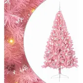 Syfax Albero di Natale artificiale con luci integrate Rosa 210 cm PVC