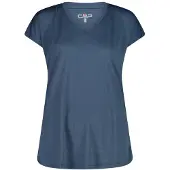 CMP Women's Jacquard T-Shirt Maglia funzionale Donna (34, blu)