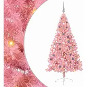 Syfax Albero di Natale artificiale con luci integrate Rosa 210 cm PVC