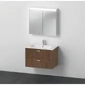 Duravit Set di mobili XBase 83 cm, noce scuro