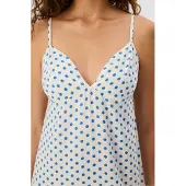 Pentik Camicia da notte 'Vacation Nachthemd mit Punktmuster' ocra