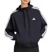 Adidas Giacca sportiva 'Essentials 3-Stripes Woven' nero / bianco