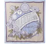 JOOP! Foulard 'Amanda' blu colomba / marrone chiaro / oliva / bianco