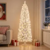 Syfax Albero di Natale Artificiale Sottile 240 cm 300 LED