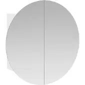 Syfax Armadio da Bagno con Specchio Rotondo e LED Bianco 54x54x17,5cm