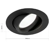 Orion Spot incasso Choice, alluminio, orientabile, nero