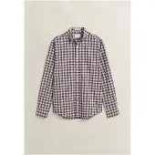 Gant per uomo. 3263002 Camicia di popeline a quadri granata (XL), Casual, Cotone, Manica lunga