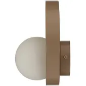 Emibig LIGHTING Applique Kido K1, beige, acciaio/vetro, Ø 20 cm