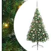 vidaXL Albero di Natale artificiale preilluminato verde 180 cm PVC