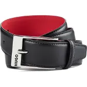 HUGO Barney Cintura Vera Pelle 100 cm nero