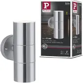 Paulmann Flame applique da esterno a 2 luci in acciaio inox