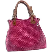 DrachenLeder Borsa a spalla rosa