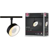 Paulmann URail Faretto LED Circle, nero, dimmerabile a 3 livelli, CCT