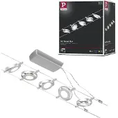 Paulmann Wire RoundMac sistema di illuminazione LED a funi, a 5 luci, cromato