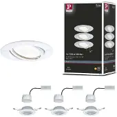 Paulmann Faretti LED da incasso Base Coin bianchi con interruttore on/off, 3