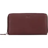 Jost Arva Portafoglio Protezione RFID Vera Pelle 19 cm rosso