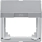 Merten Anello distanziatore con coperchio ribaltabile, alluminio, AQUADESIGN