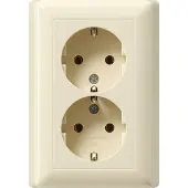 Gira 078201 Doppia presa SCHUKO compatta Standard 55 bianco crema