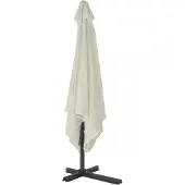 vidaXL Ombrellone con palo in acciaio 250x250 cm Bianco sabbia