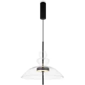 Maytoni Lampada LED a sospensione Bangkok, Ø 40 cm, trasparente, vetro