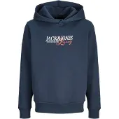 Jack & Jones Kids Junior Felpa 'JJJade' blu scuro / mirtillo / bianco