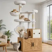 Merkloos Tiragraffi per gatti - Rovere bianco - Modello HCT105BT
