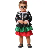 Atosa Costume Da Bambina Messicana Scheletro